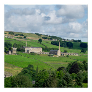 Oats Royd Mill - Historic Yorkshire Landscape Poster