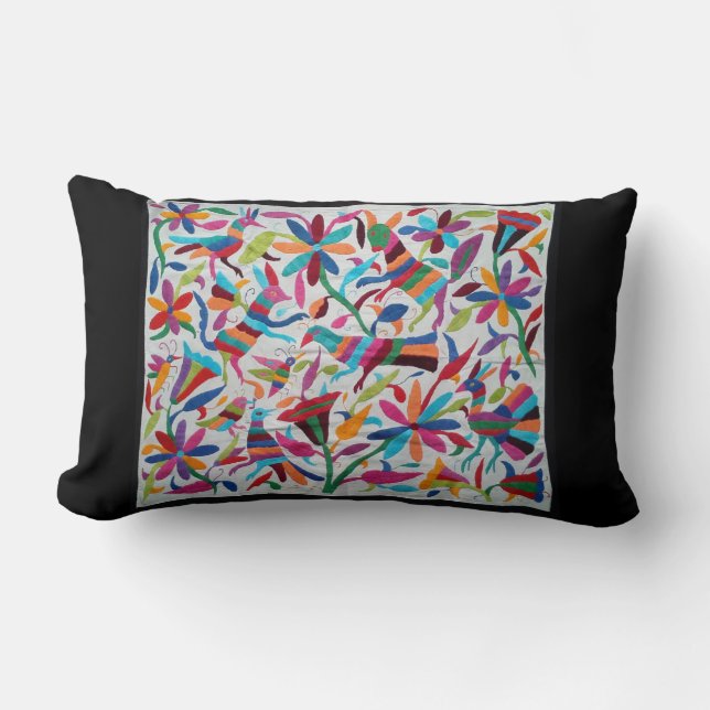 Oaxaca Mexico Mexican Mayan Hispanic Ethnic Boho Lumbar Cushion (Front)