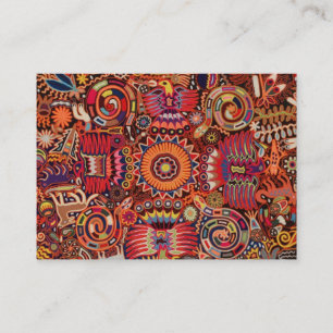 Oaxaca Mexico Mexican Mayan Tribal Art Boho Travel Business Card