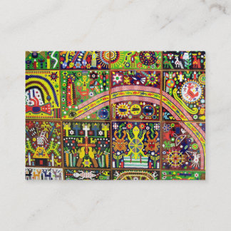 Oaxaca Mexico Mexican Mayan Tribal Art Boho Travel Business Card