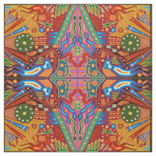 Oaxaca Mexico Mexican Mayan Tribal Art Boho Travel Fabric