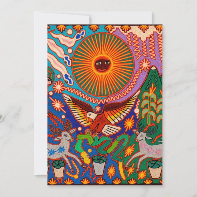 Oaxaca Mexico Mexican Mayan Tribal Art Boho Travel Invitation (Front)