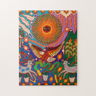 Oaxaca Mexico Mexican Mayan Tribal Art Boho Travel Jigsaw Puzzle