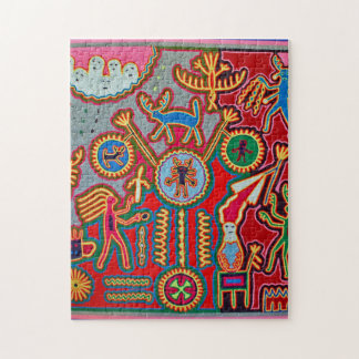 Oaxaca Mexico Mexican Mayan Tribal Art Boho Travel Jigsaw Puzzle