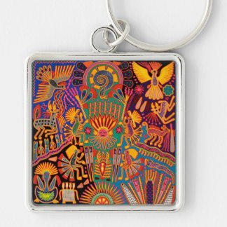 Oaxaca Mexico Mexican Mayan Tribal Art Boho Travel Key Ring
