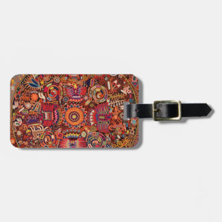 Oaxaca Mexico Mexican Mayan Tribal Art Boho Travel Luggage Tag
