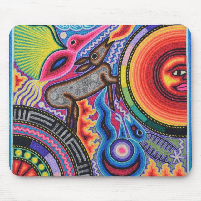 Oaxaca Mexico Mexican Mayan Tribal Art Boho Travel Mouse Pad (Front)