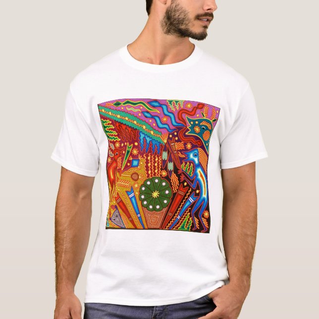 Oaxaca Mexico Mexican Mayan Tribal Art Boho Travel T-Shirt (Front)