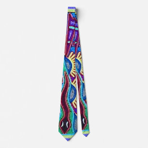 Oaxaca Mexico Mexican Mayan Tribal Art Boho Travel Tie