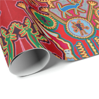 Oaxaca Mexico Mexican Mayan Tribal Art Boho Travel Wrapping Paper