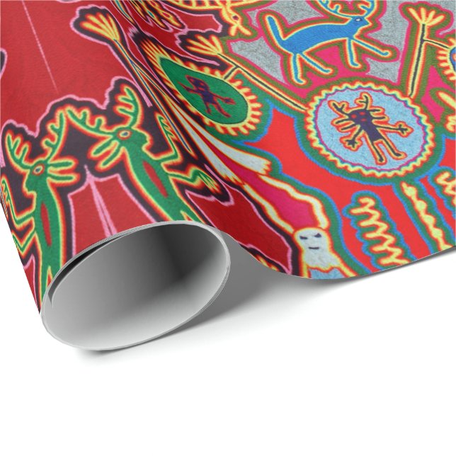 Oaxaca Mexico Mexican Mayan Tribal Art Boho Travel Wrapping Paper (Roll Corner)