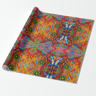 Oaxaca Mexico Mexican Mayan Tribal Art Boho Travel Wrapping Paper