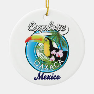 Oaxaca Mexico travel logo Ceramic Ornament