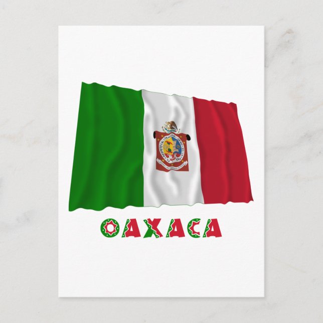Oaxaca Waving Unofficial Flag Postcard (Front)