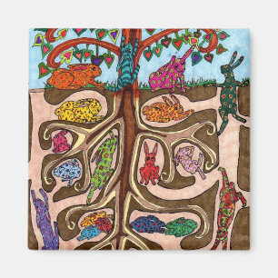 Oaxacan Bunny Tree of Life Magnet