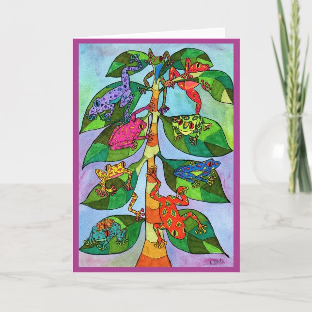 Oaxacan Frog Tree of Life Card (Front)