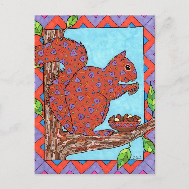 Oaxacan Squirrel with Mixed Nuts Postcard (Front)