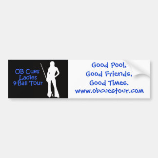 OB Cues Ladies 9-Ball Tour Bumper Sticker