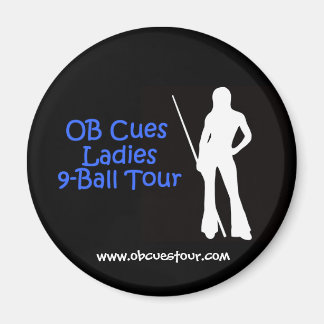 OB Cues Ladies 9-Ball Tour Magnet Logo (2)