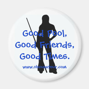 OB Cues Ladies 9-Ball Tour Magnet Outline