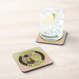 OB/GYN FEMALE DOCTOR LOGO COASTER