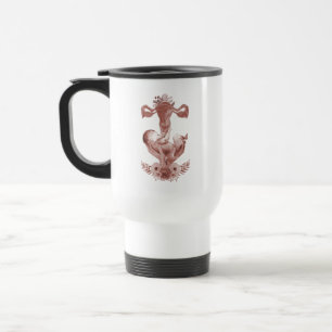 Ob/Gyn Midwife Floral Childbirth Cervix Ovaries Travel Mug