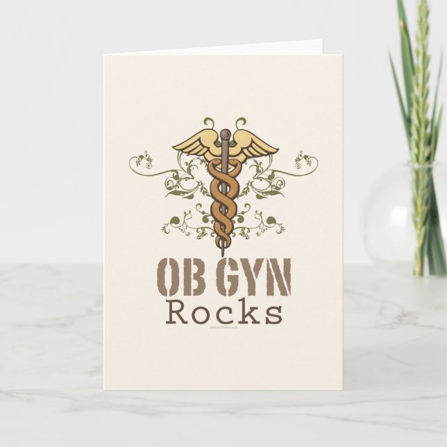 OB GYN Rocks Greeting Card (Front)