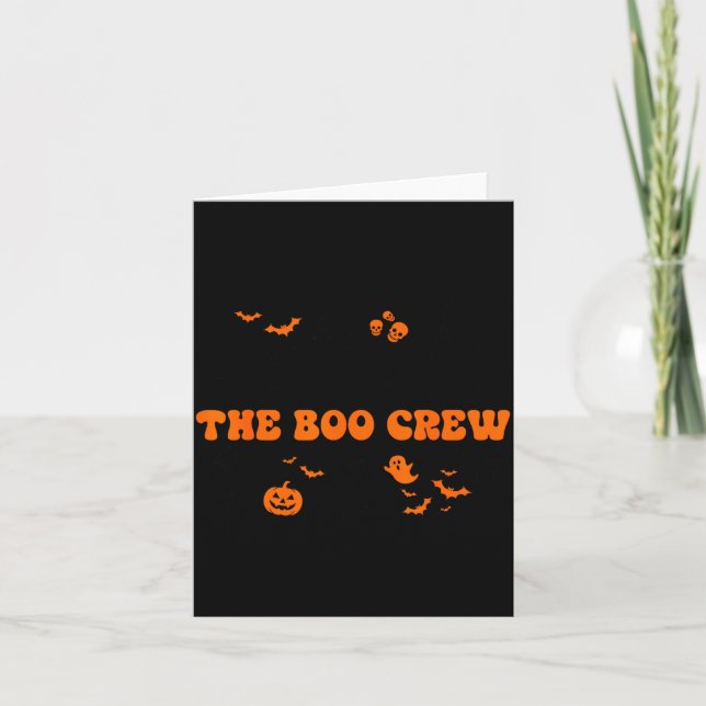 Ob-gyn The Boo Crew Halloween Soky Doctor Nurse Sq Card (Front)