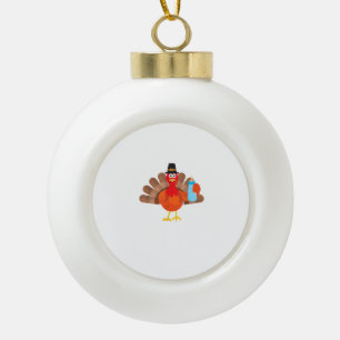 OB Nurse Delivery Labour Thanksgiving Turkey Thank Ceramic Ball Christmas Ornament