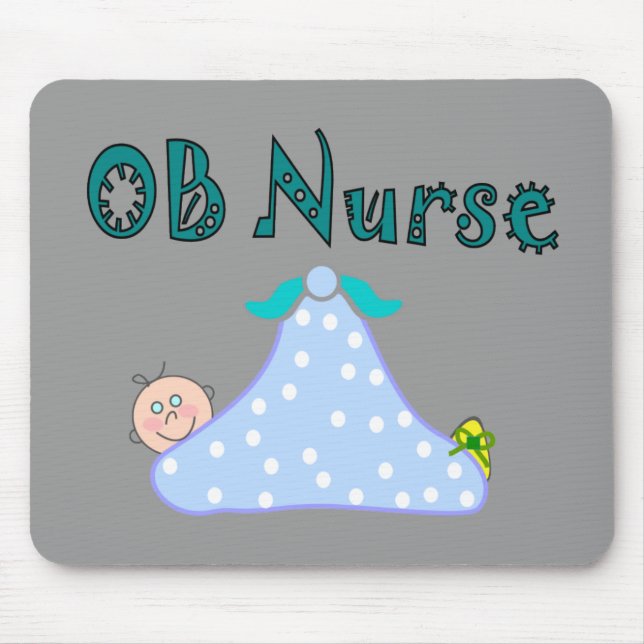 OB Nurse Gifts, Baby in Blanket--Adorable Mouse Pad (Front)