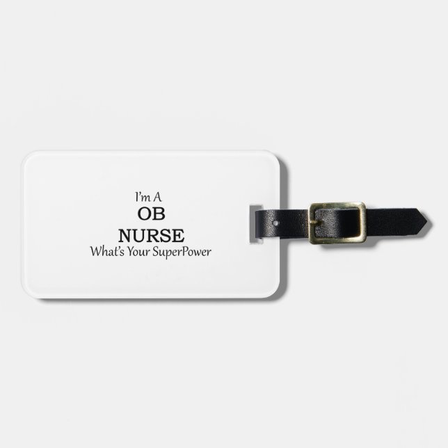 OB Nurse Luggage Tag (Front Horizontal)