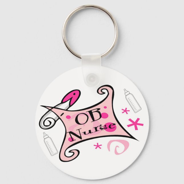 OB nurse (obstetrics) Nursing Key Ring (Front)