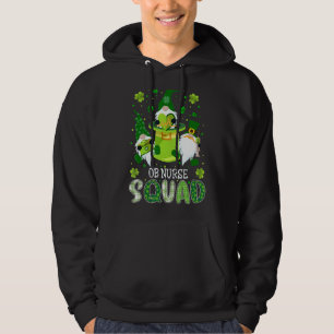 Ob Nurse Squad Nursing St Patrick Day Gnomes Irish Hoodie