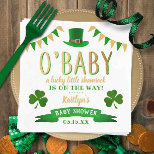 O'Baby St. Patrick's Day Baby Shower Napkin