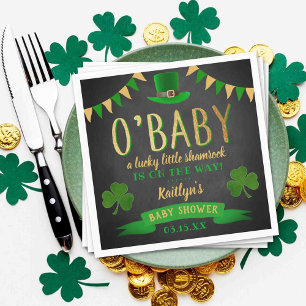 O'Baby St. Patrick's Day Baby Shower Napkin