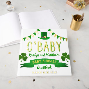 O'Baby St. Patrick's Day Baby Shower Real Guest Book