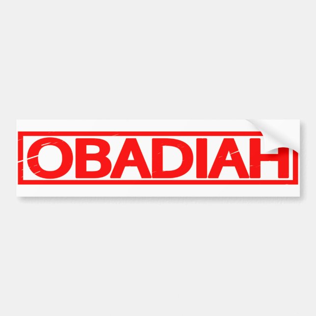 Obadiah Stamp Bumper Sticker (Front)