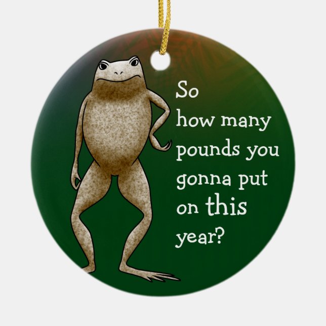 Obadiah Toad Diet Ceramic Tree Decoration (Front)