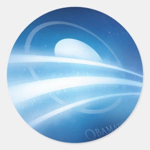Obama'08-0002 Classic Round Sticker