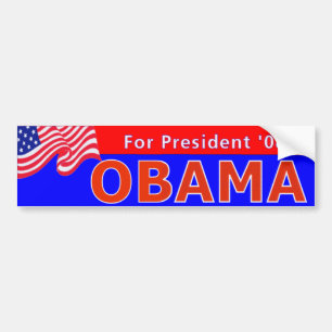 Obama 08 Red Bumper Sticker