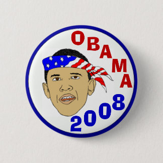 OBAMA 2008 6 CM ROUND BADGE