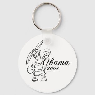 Obama 2008 donkey key ring