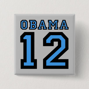 Obama 2012 15 cm square badge