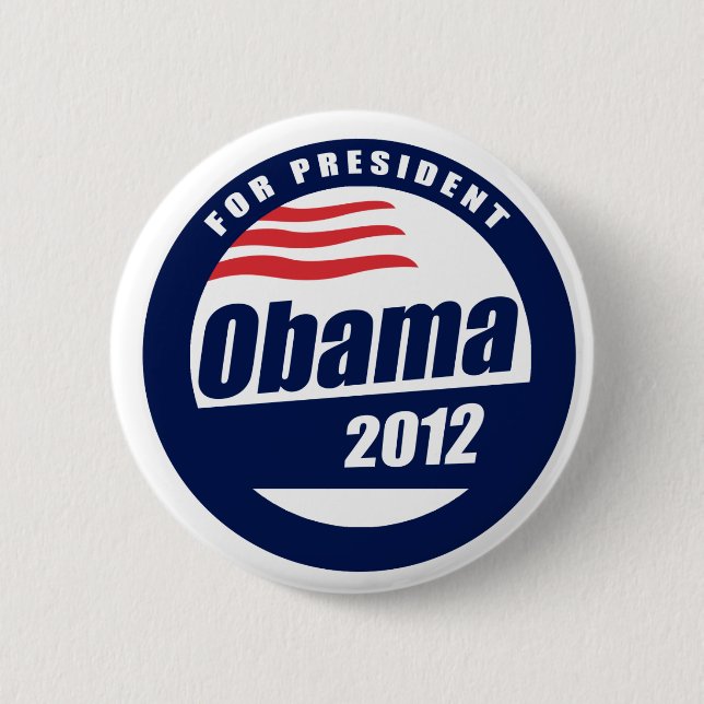Obama 2012 6 cm round badge (Front)