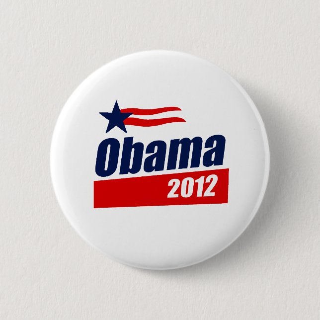 Obama 2012 6 cm round badge (Front)