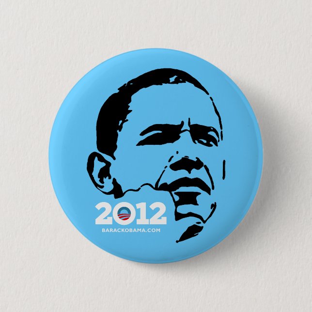 Obama 2012 6 cm round badge (Front)