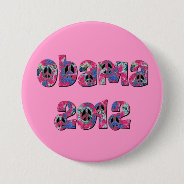Obama 2012 7.5 cm round badge (Front)