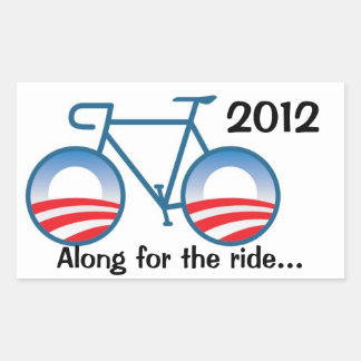 Obama 2012 Bike - Along for the ride... Rectangular Sticker