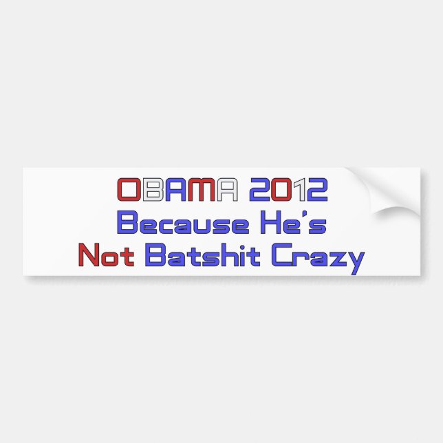 OBAMA 2012 BUMPER STICKER (Front)