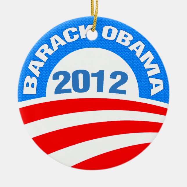 Obama 2012 ceramic tree decoration (Front)